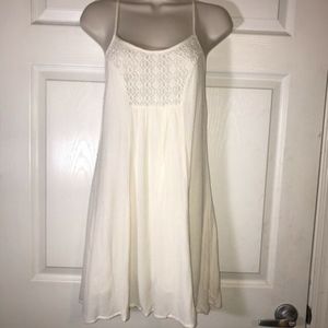 White Sun Dress with Lace Detail